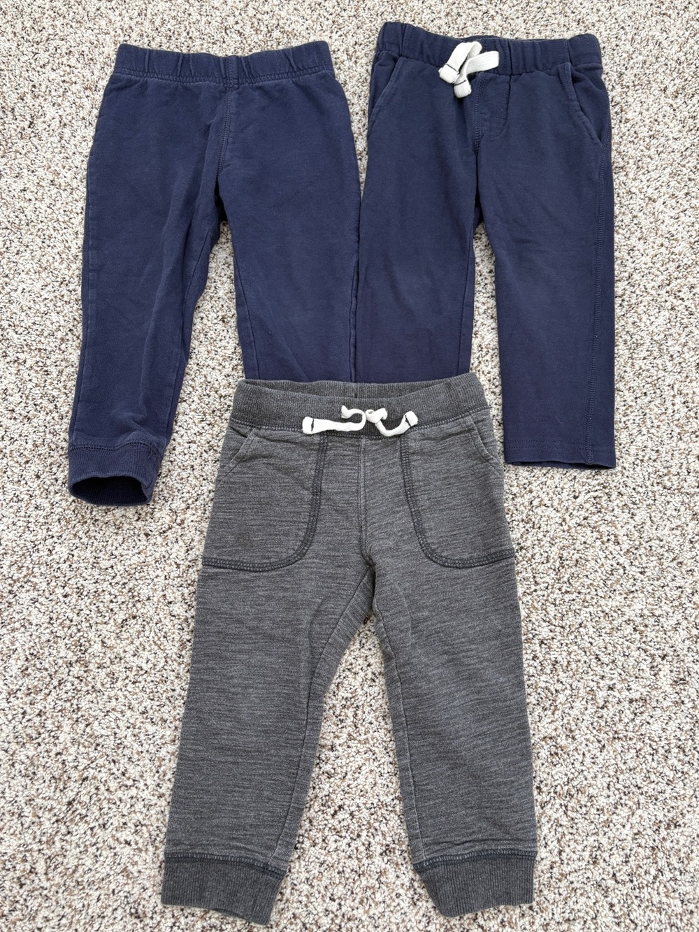 Carter's Pull-On French Terry Jogger Pants Bundle Lot, 2T
